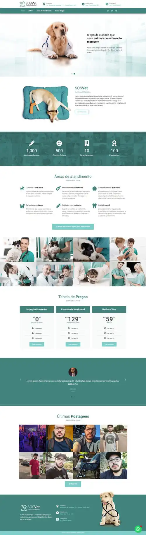 Site para clínica veterinária