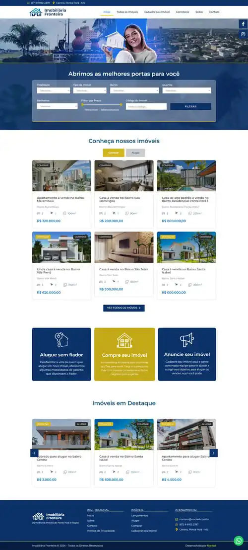 Site para imobiliária